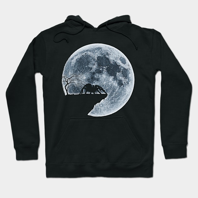 Tarantula Halloween Costume Moon Silhouette Hoodie by magazin